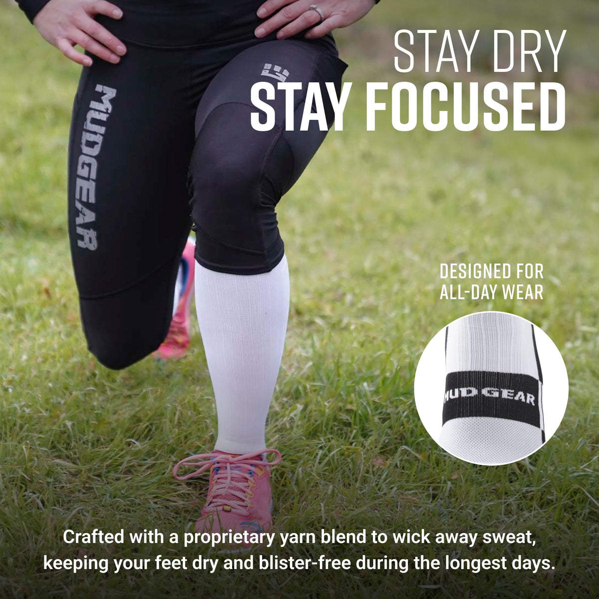 Tall Compression Socks (White)