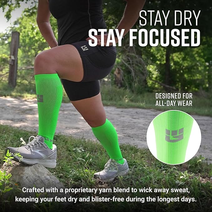 Tall Compression Socks (Neon Green)