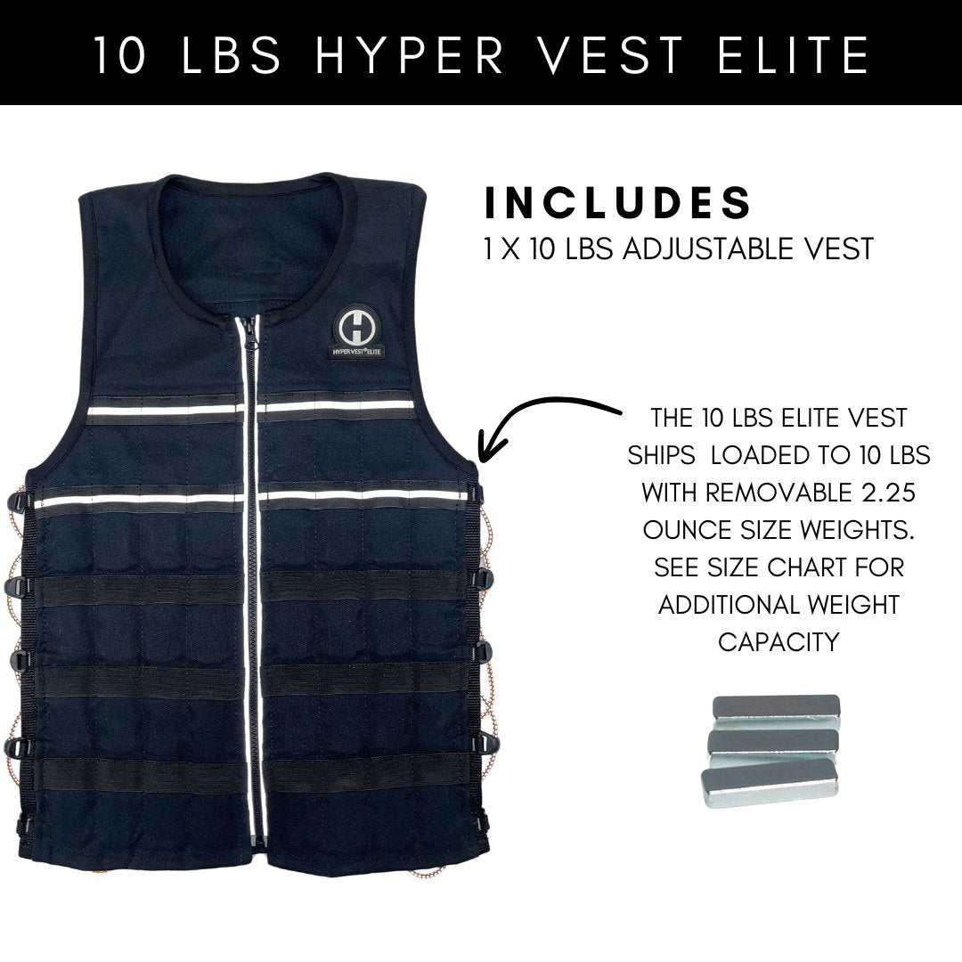 product image showing 10lb version of Hyper Vest ELITE weight vest