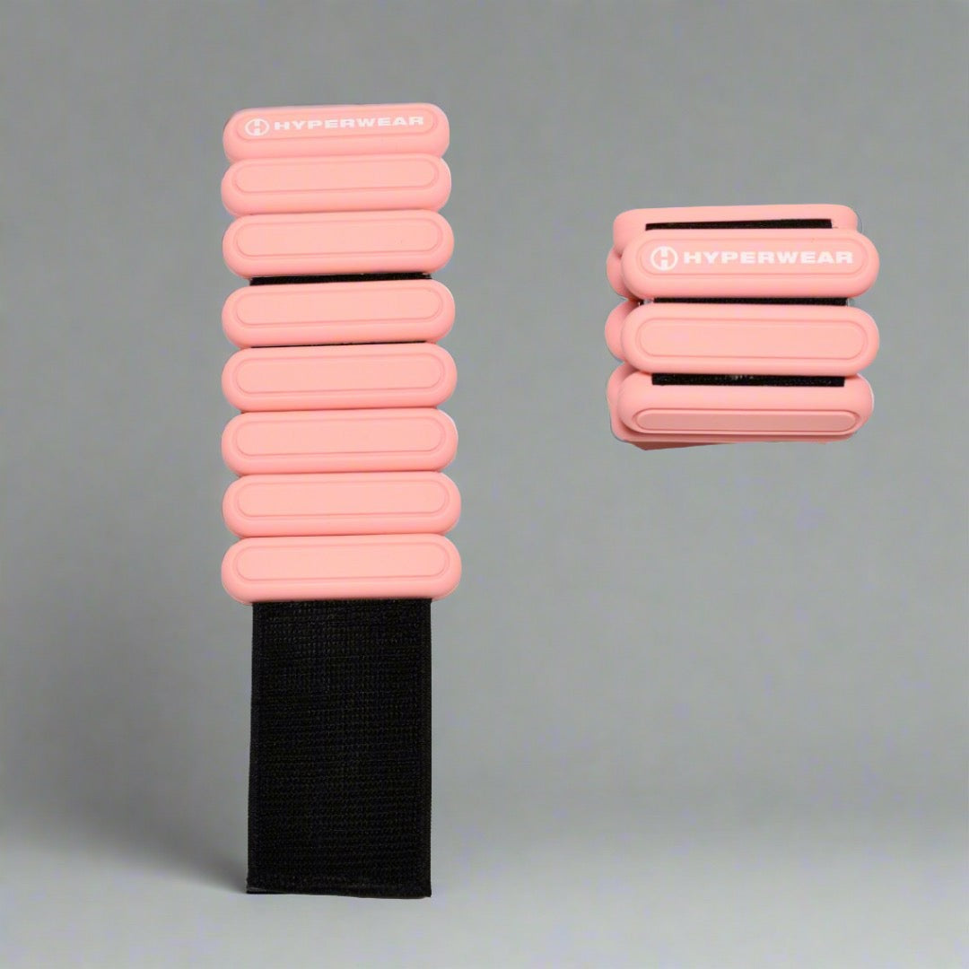 product photo of coral color wrist and ankle weights