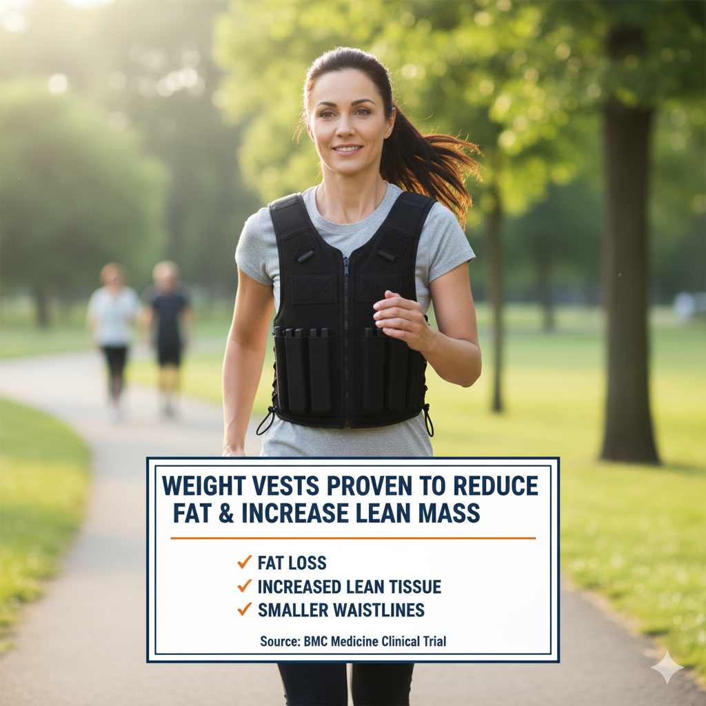 image of woman running to illustrate article about the best weighted vest for fat loss