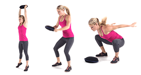 Athlete gripping a Hyperwear SandBell sand-filled free weight doing a slam