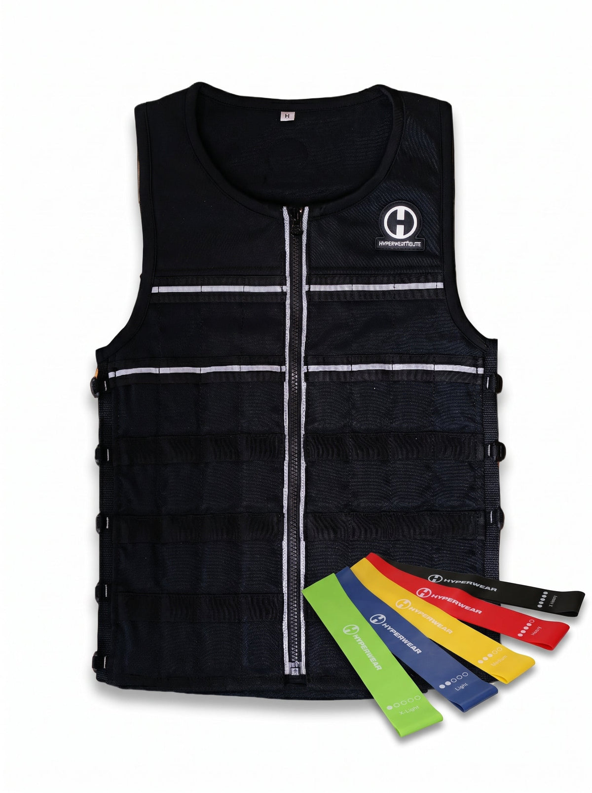 Image of Hyper Vest ELITE weighted vest bundled with mini-band resistance bands