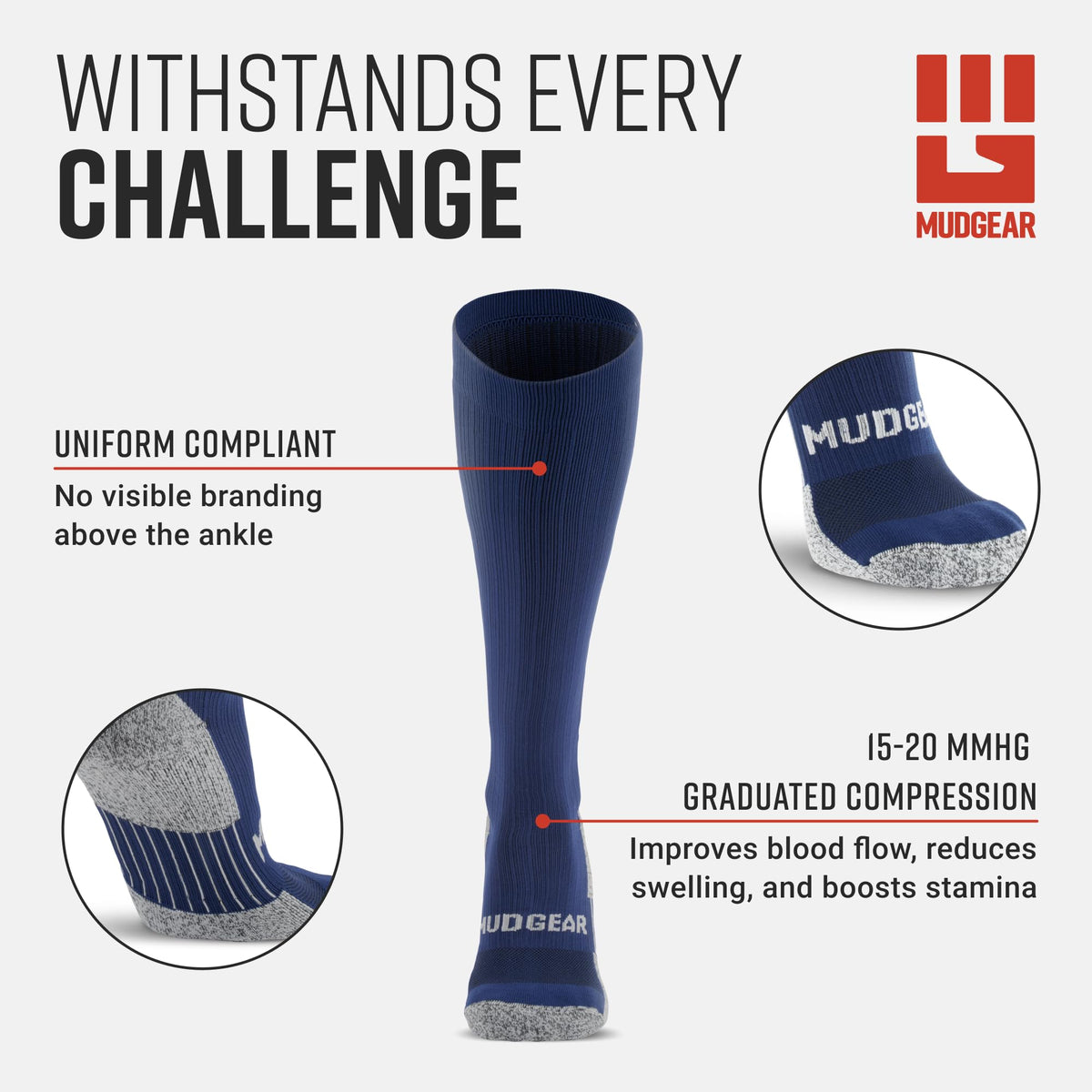 Tall Compression Socks Tactical Line (Navy)