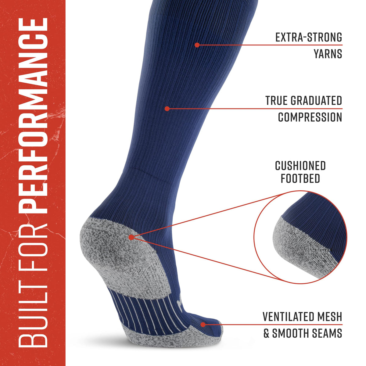 Tall Compression Socks Tactical Line (Navy)