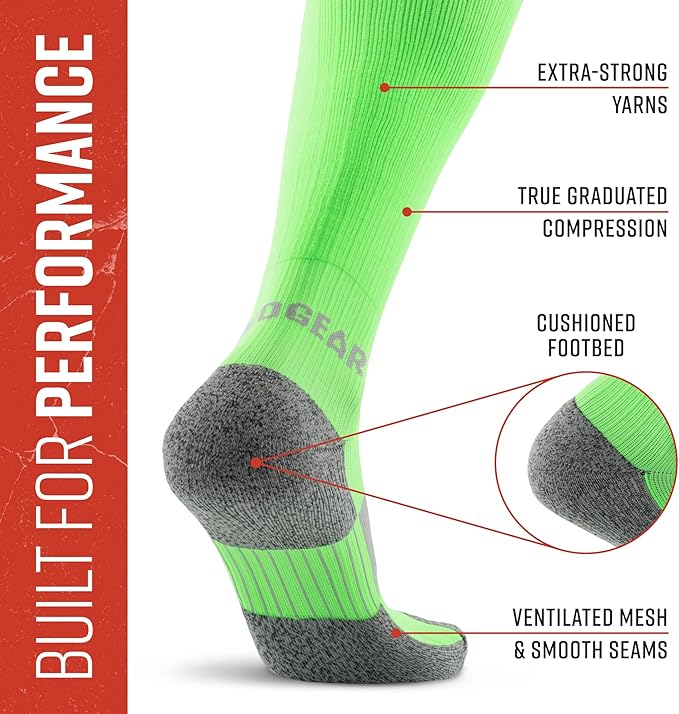 Tall Compression Socks (Neon Green)