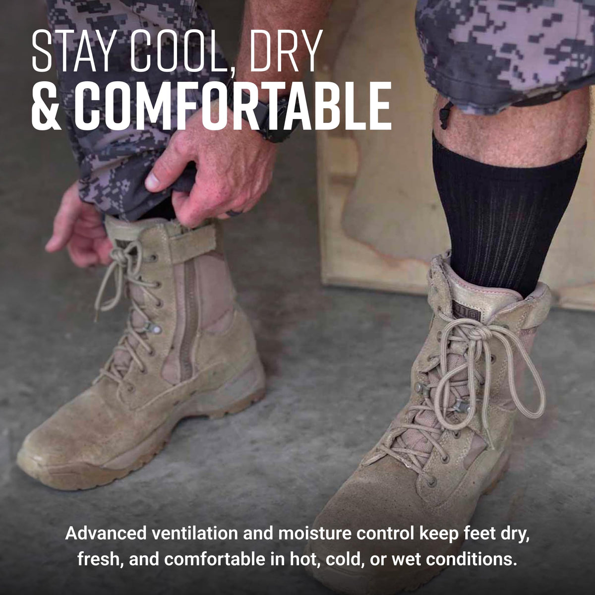 MudGear Ruck Sock (All Black)