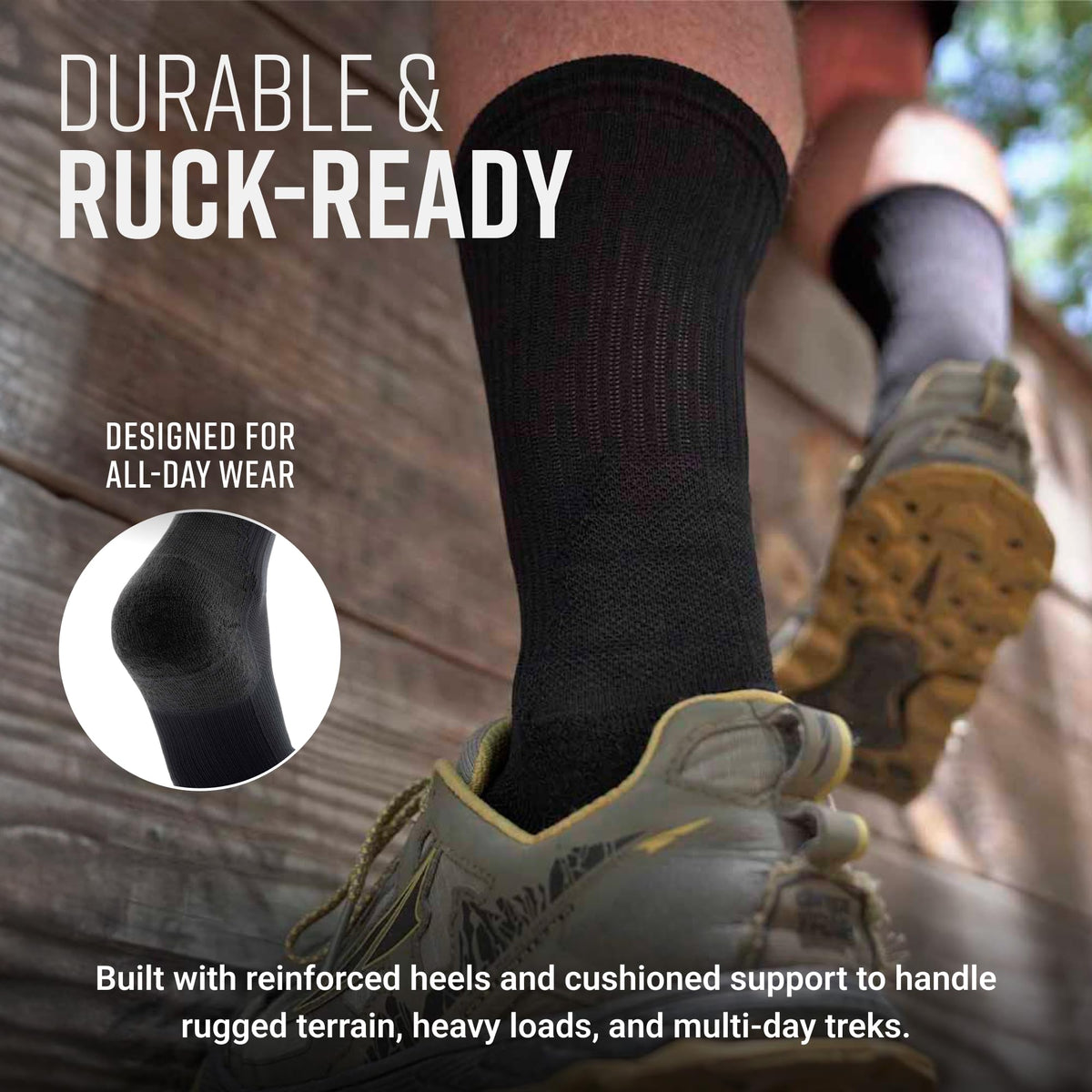 MudGear Ruck Sock (All Black)