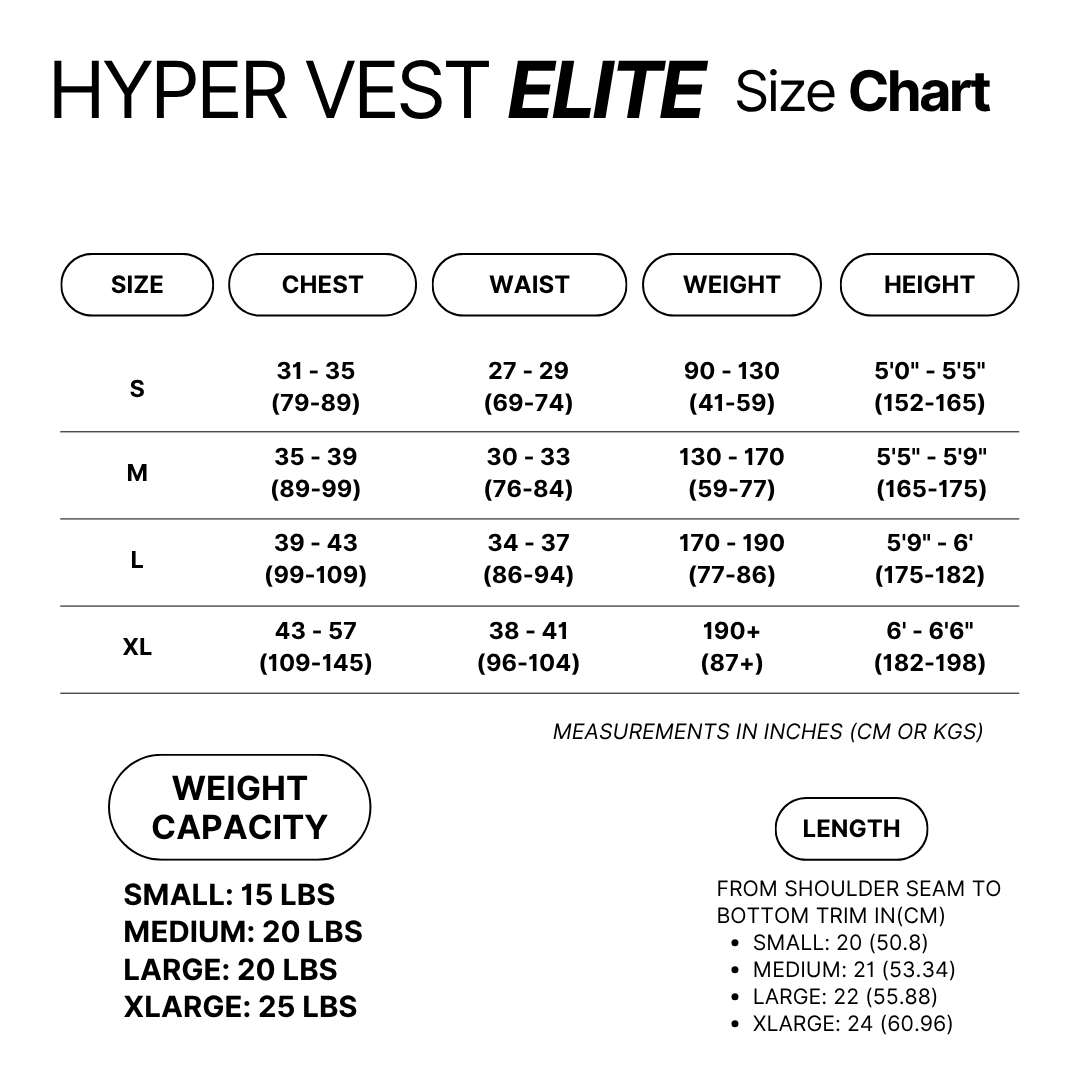 Gilet lesté Hyper Vest ELITE | Mince, confortable et performant