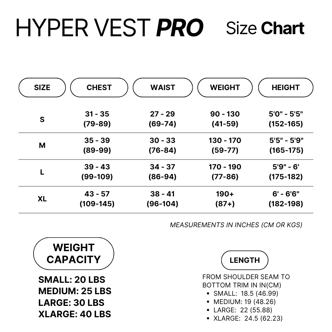 Gilet lesté Hyper Vest PRO | Réglable, confortable et fin