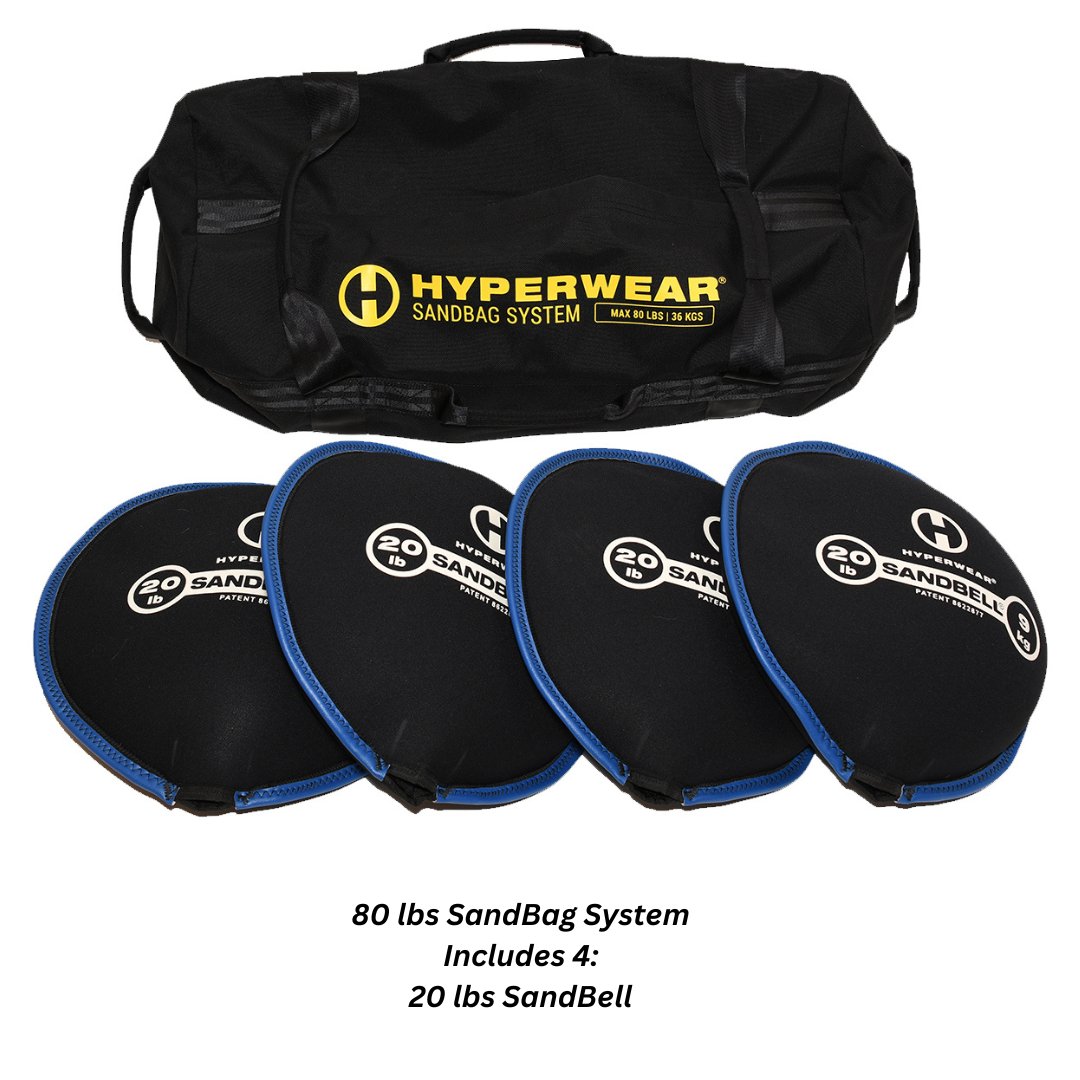 Hyperwear Workout Sandbags SandBell System 80lb (Bag SandBells)