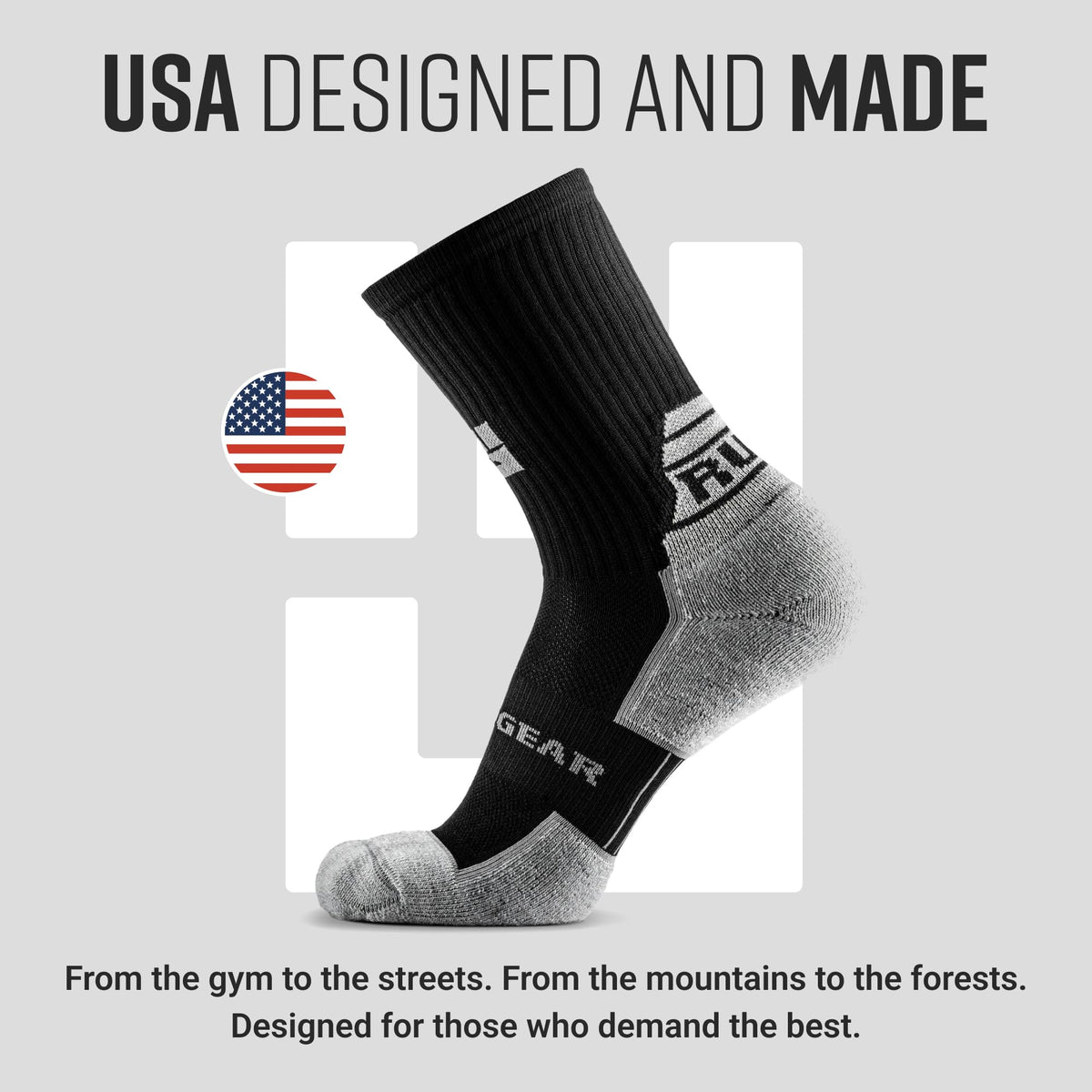 image of MudGearMudGear Ruck Sock (Black/Gray)Inventory